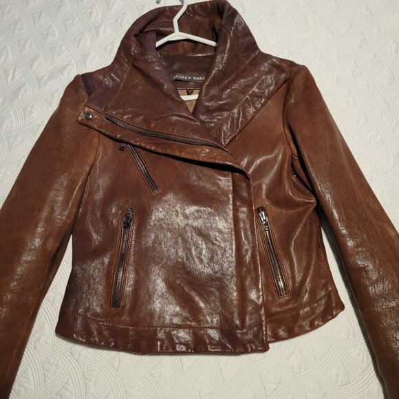 Andrew Marc Leather Jacket - Picture 5 of 7